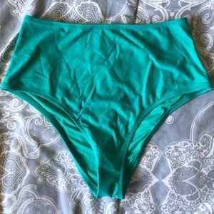 High waisted cheeky bikini bottoms